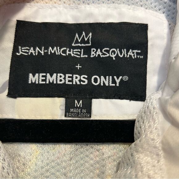 Members Only Jean-Michel Basquiat Light Weight Pullover Jacket Size Medium NWT - Picture 5 of 10